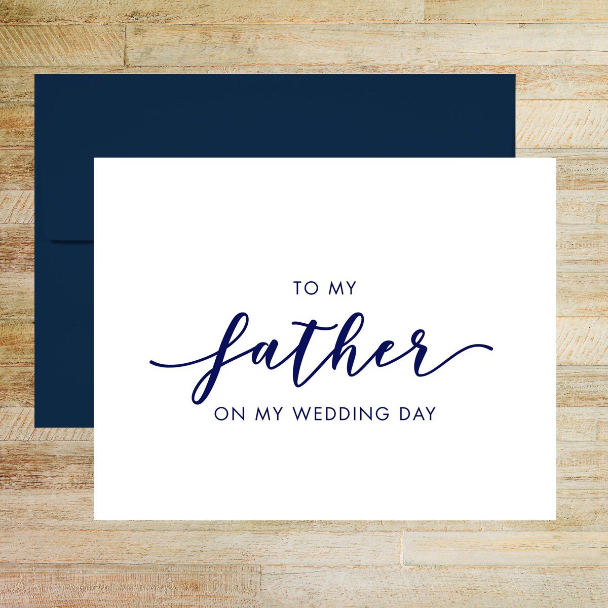 To My Father On My Wedding Day, Card for Father of the Bride and Father of the Groom