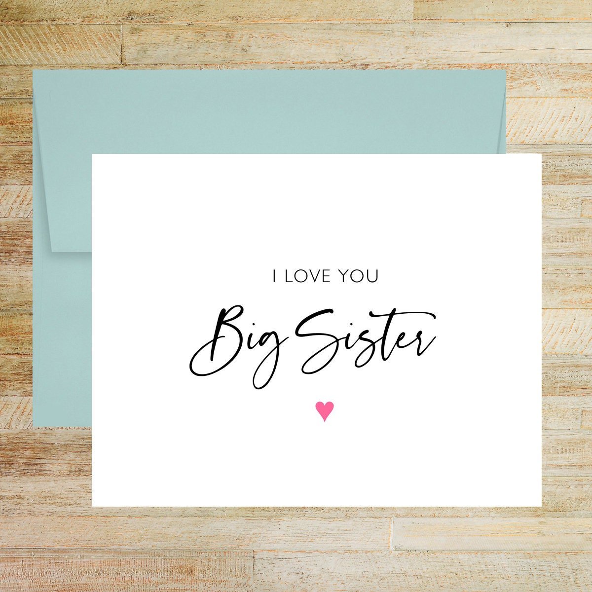 I Love You Big Sister Wedding Day Card