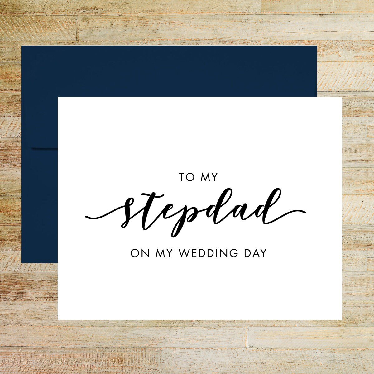 To My Stepdad On My Wedding Day Card