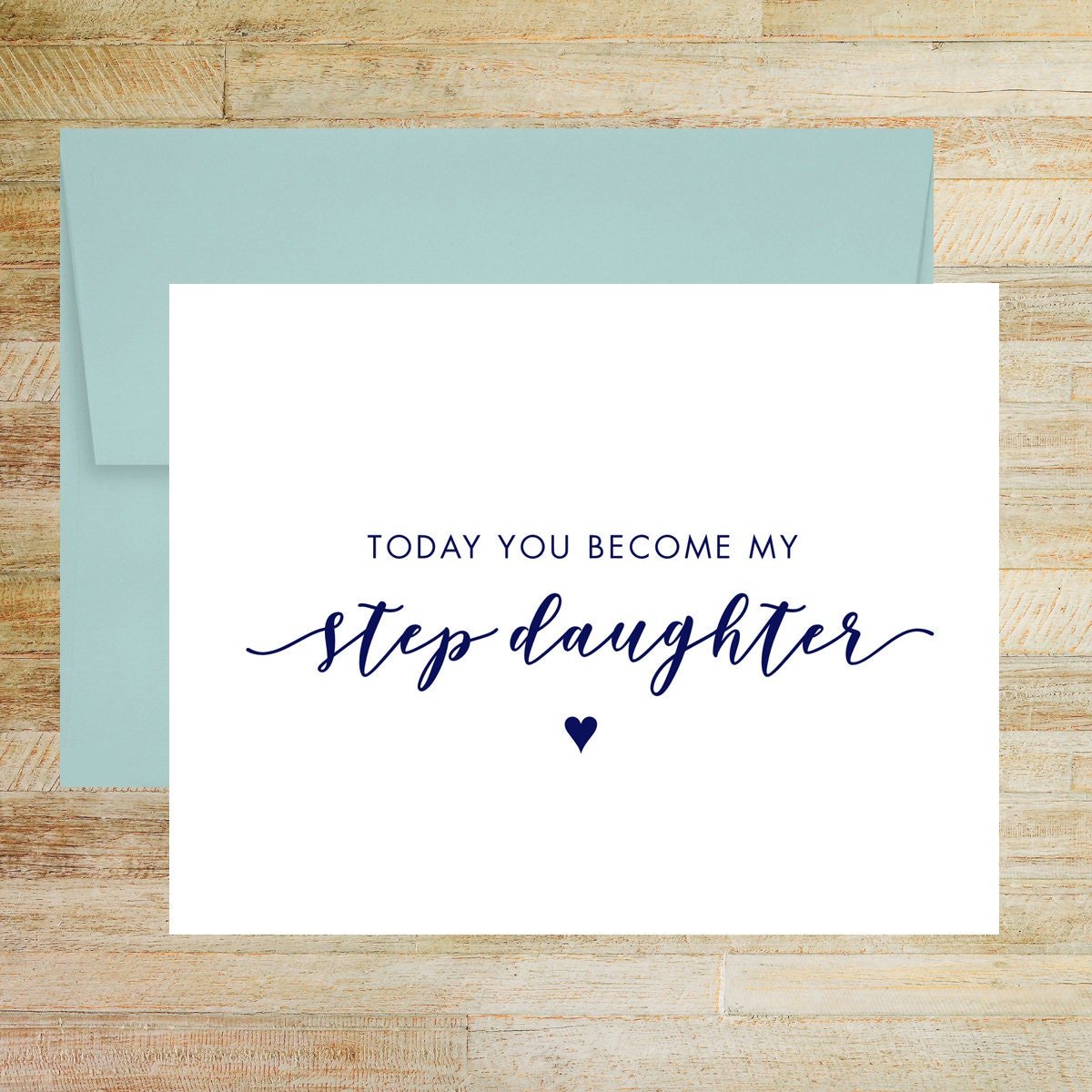 Today You Become My Step Daughter Wedding Day Card