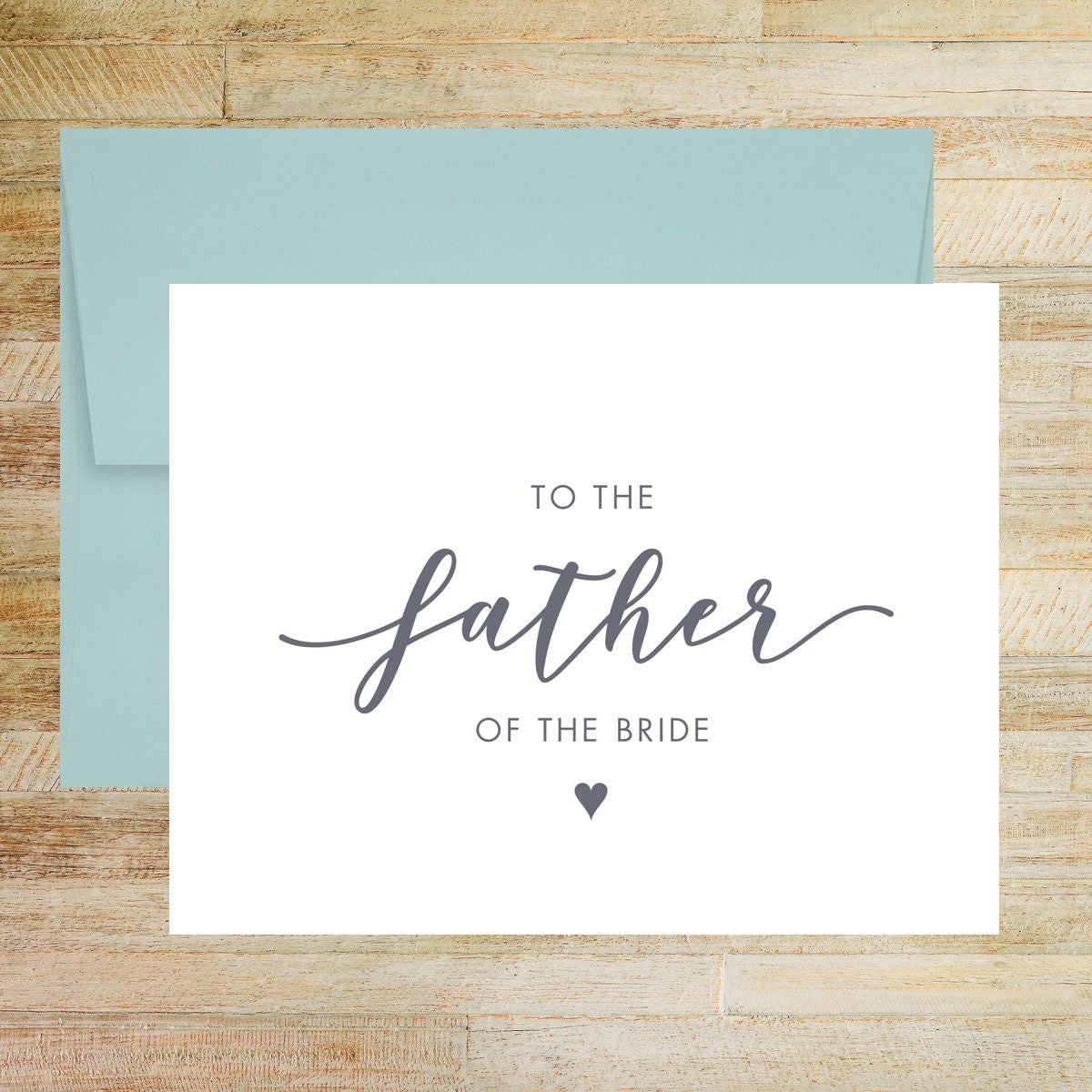 To the Father of the Bride Wedding Day Card