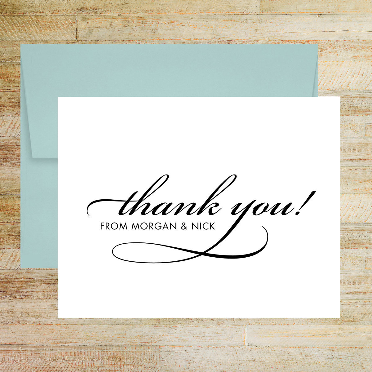 Personalized Post Wedding Thank You Cards, Set of 10