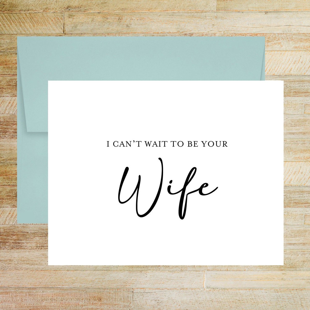 I Can't Wait To Be Your Wife Wedding Day Card