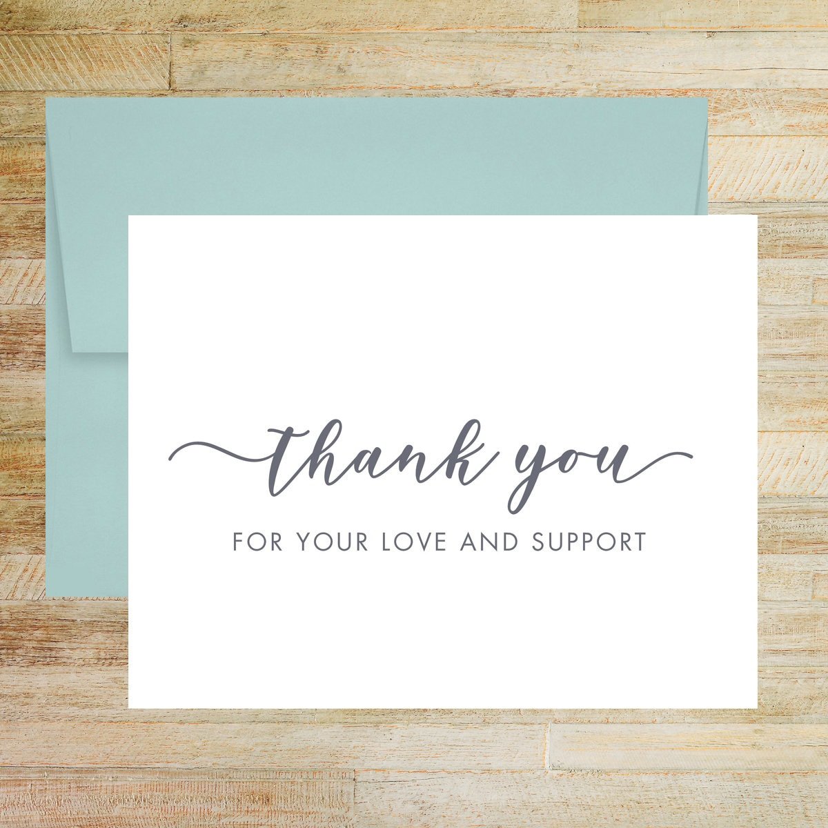 Thank You for Your Love and Support, Post Wedding Note Card
