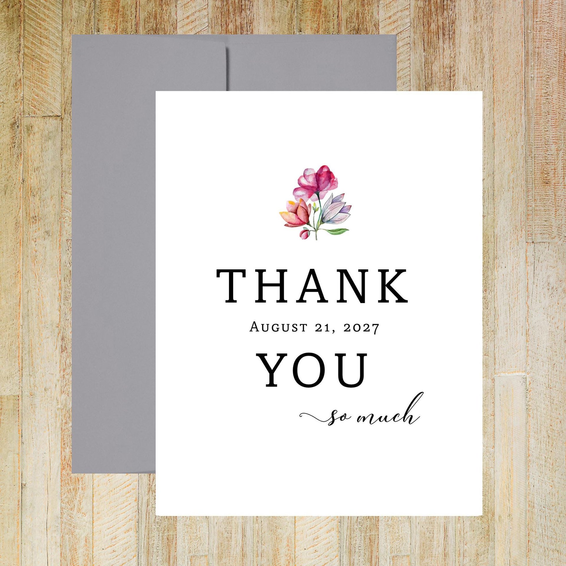 Personalized Post Wedding Thank You Stationery - Set of 10