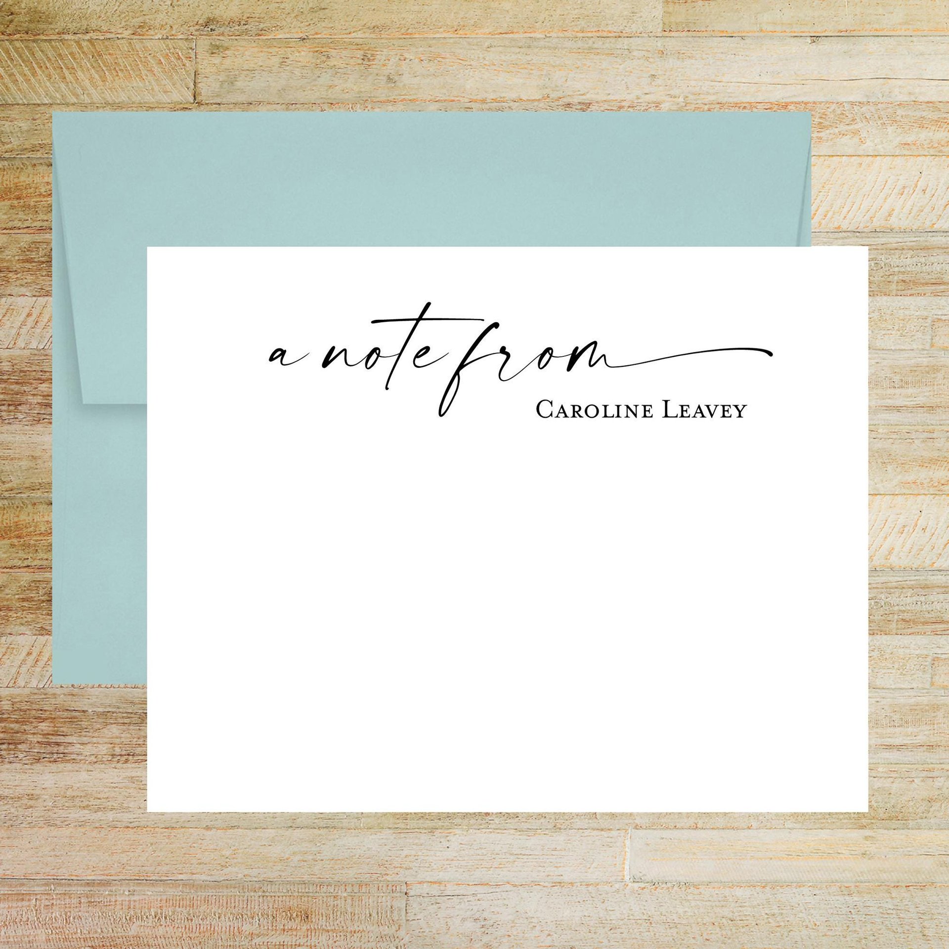 A Note From Personalized Stationery - Set of 25 Flat Cards