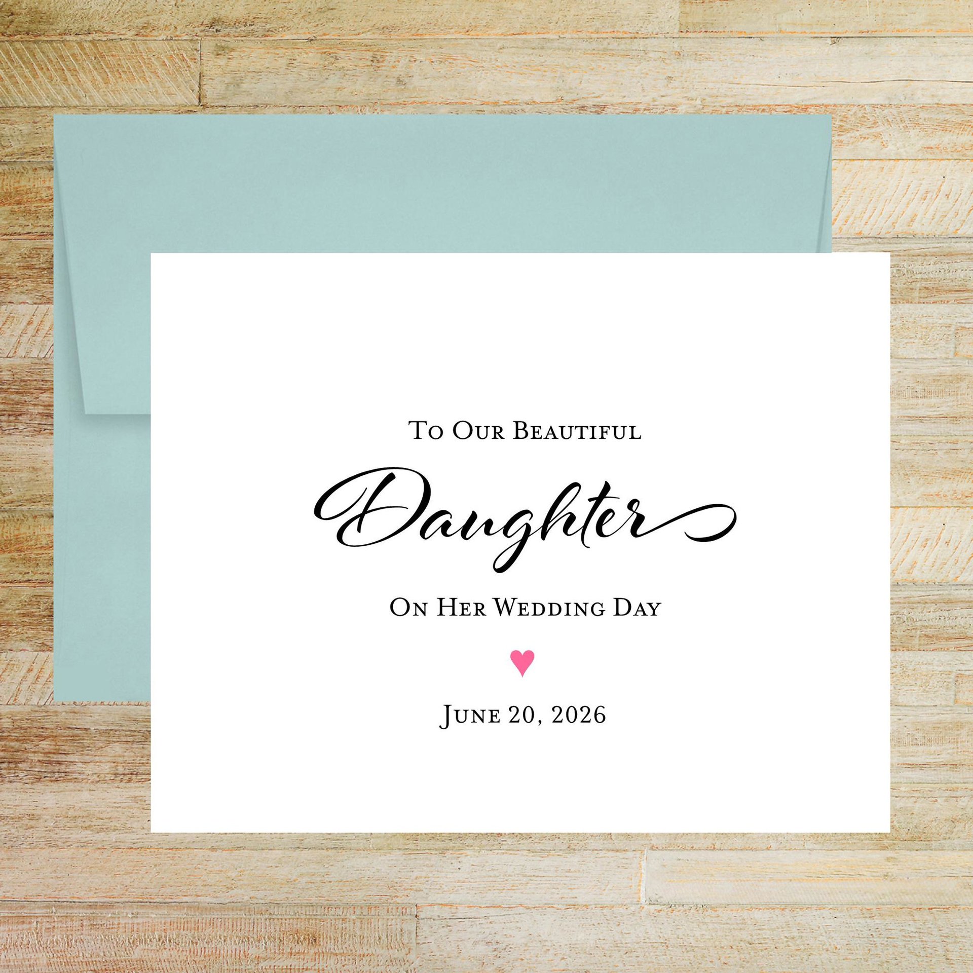 Personalized Wedding Card for Daughter