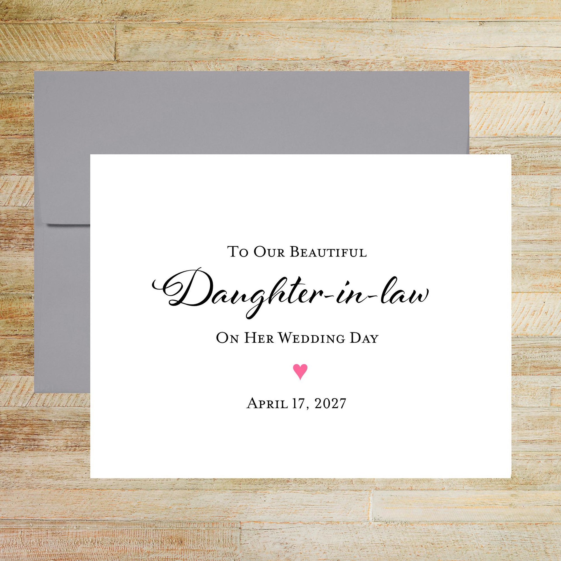Personalized Daughter-In-Law Wedding Day Card