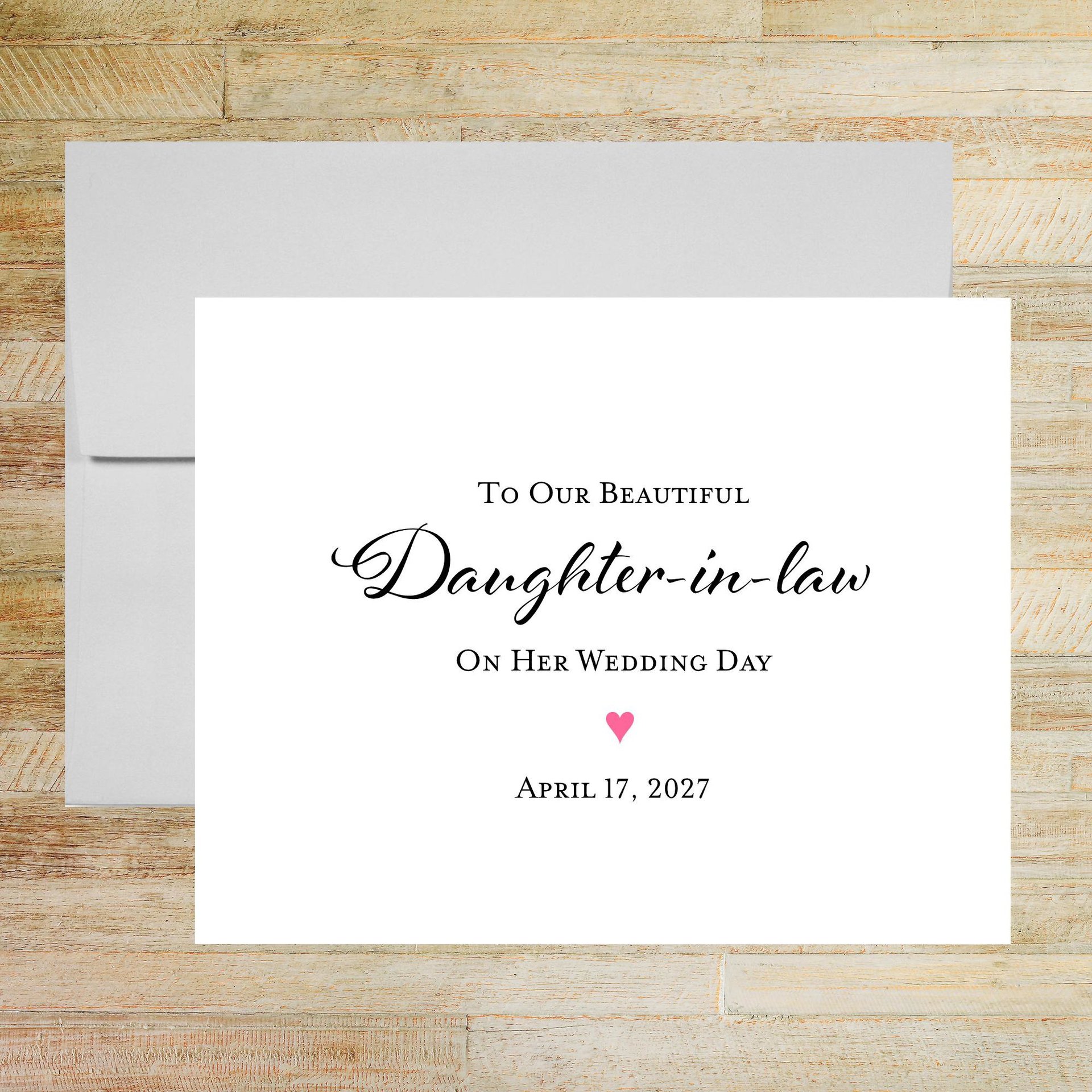 Personalized Daughter-In-Law Wedding Day Card