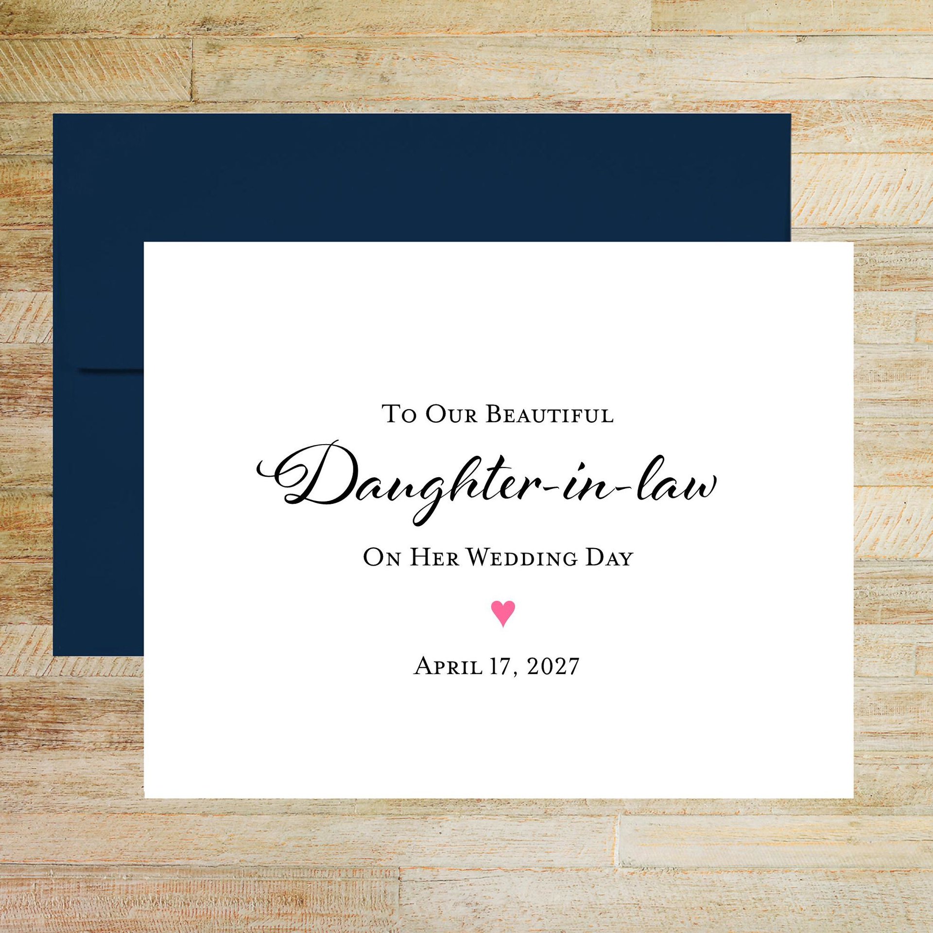 Personalized Daughter-In-Law Wedding Day Card