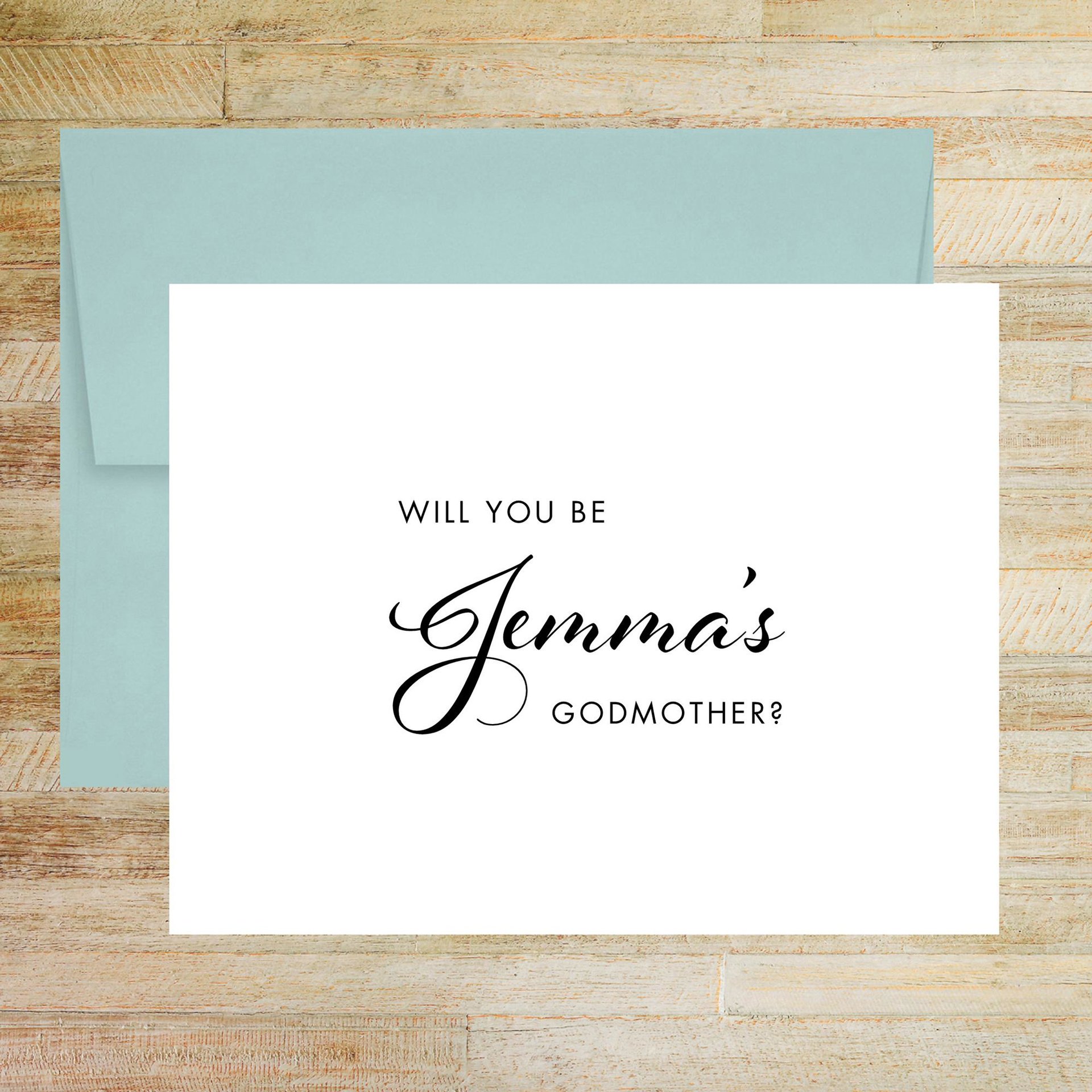 Personalized Godmother Proposal Card