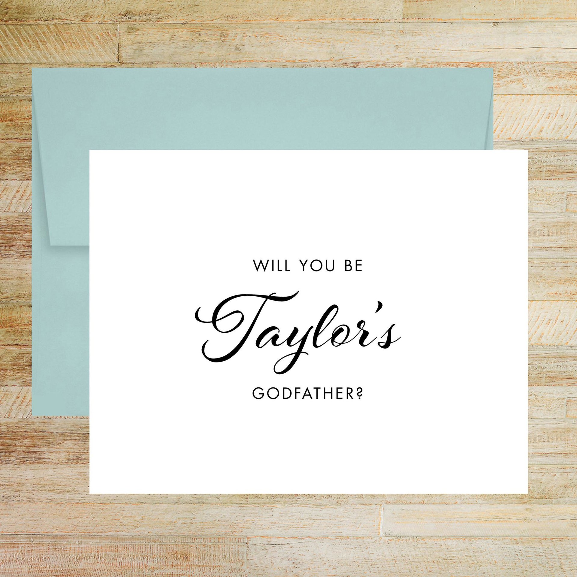Personalized Godfather Proposal Card