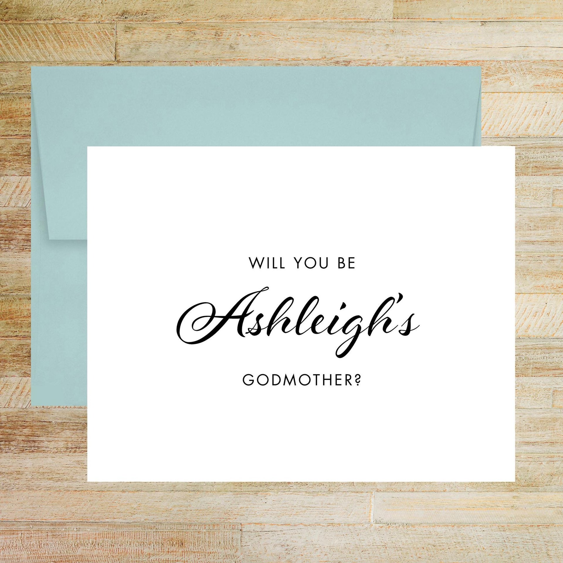Personalized Godmother Proposal Card