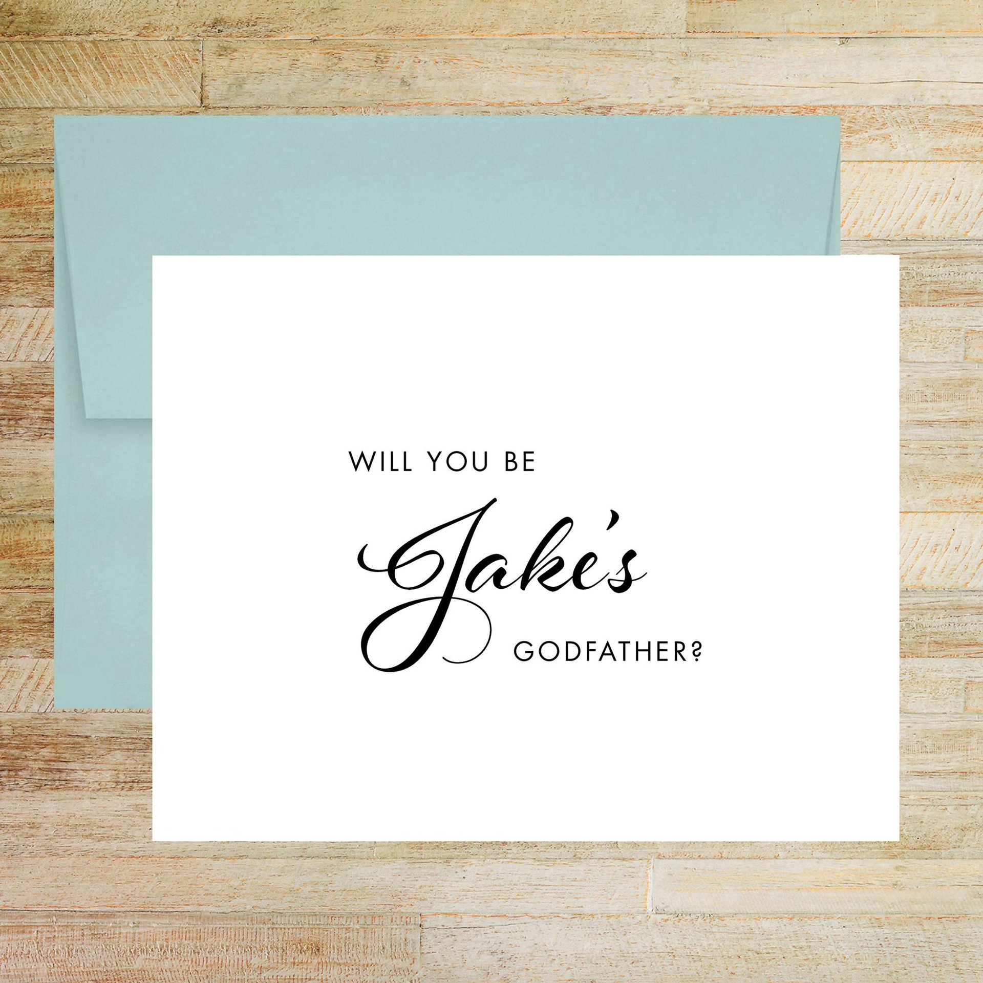 Personalized Godfather Proposal Card
