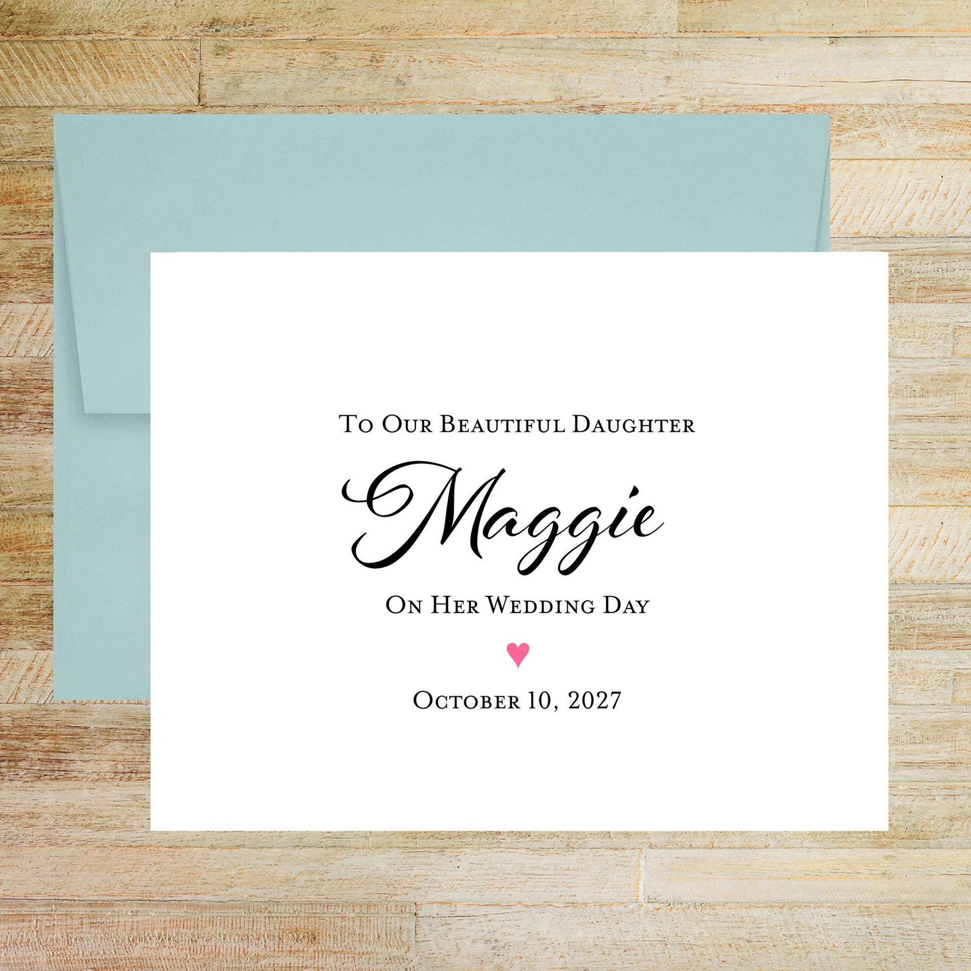 Personalized Daughter Wedding Day Card