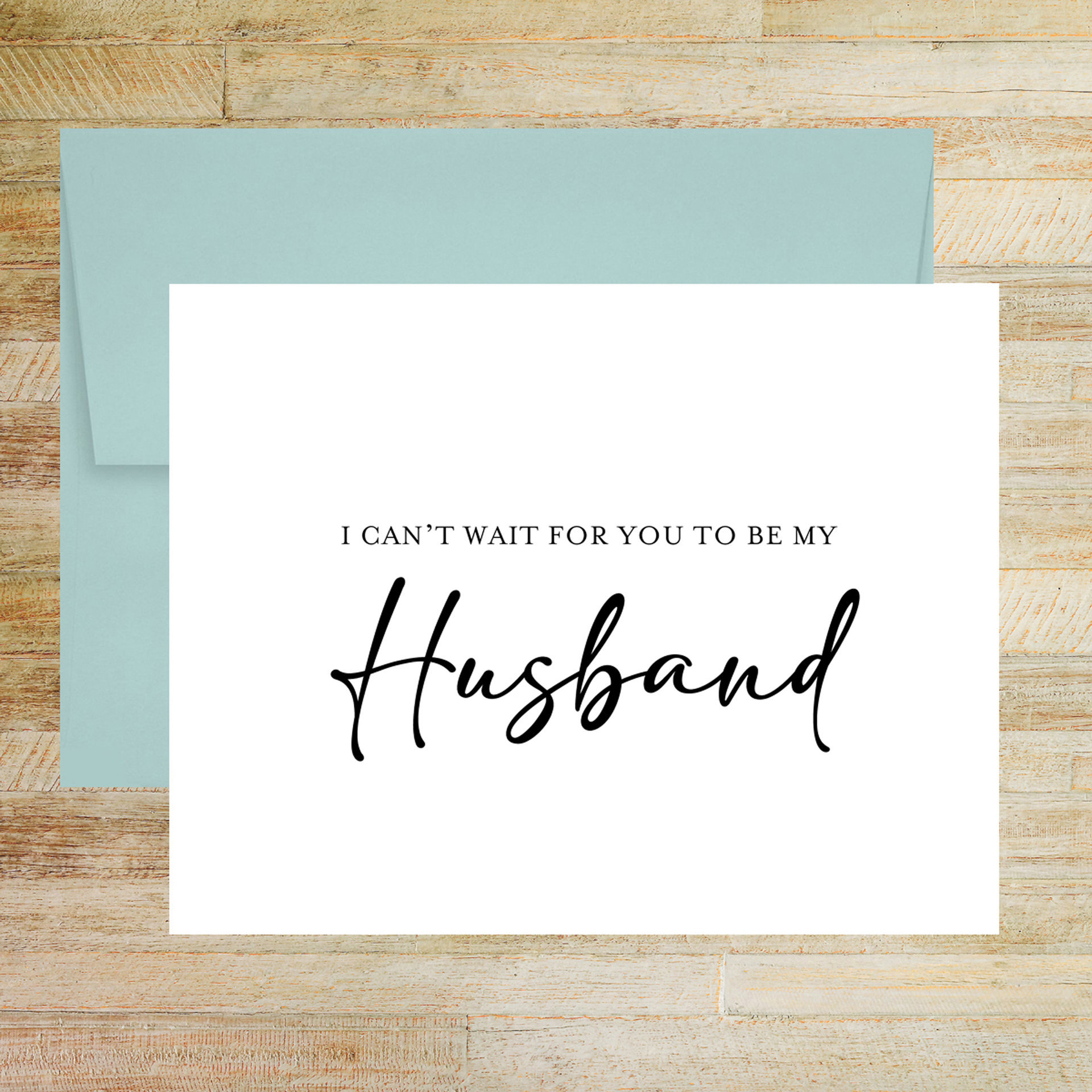 I Can't Wait For You To Be My Husband Wedding Day Card