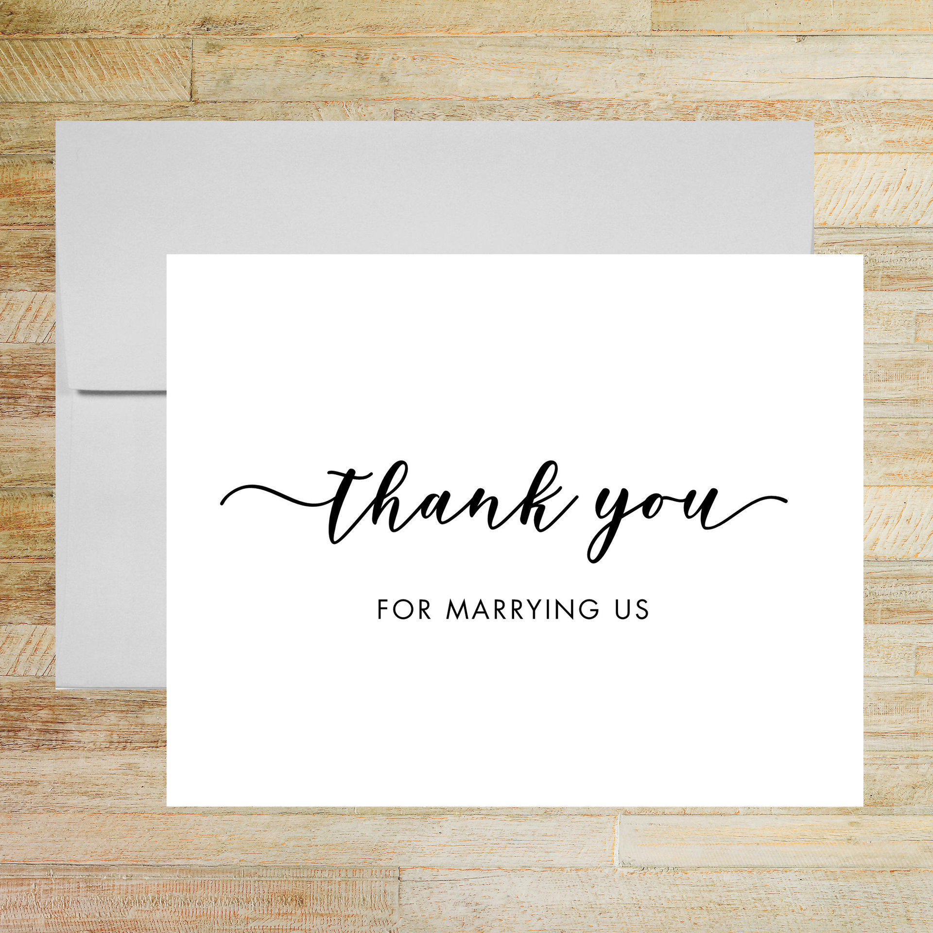 Thank You For Marrying Us, Wedding Officiant Thank You Card