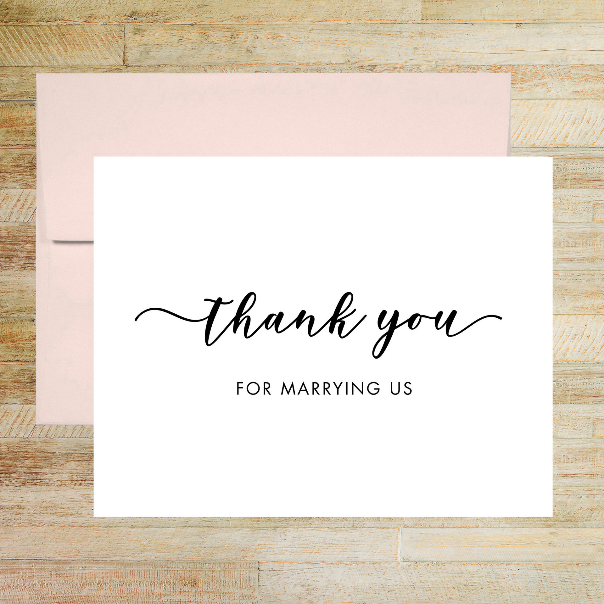 Thank You For Marrying Us, Wedding Officiant Thank You Card