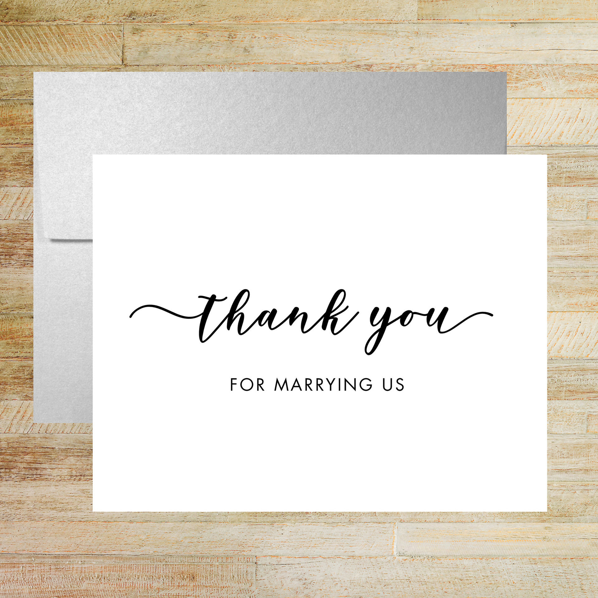 Thank You For Marrying Us, Wedding Officiant Thank You Card