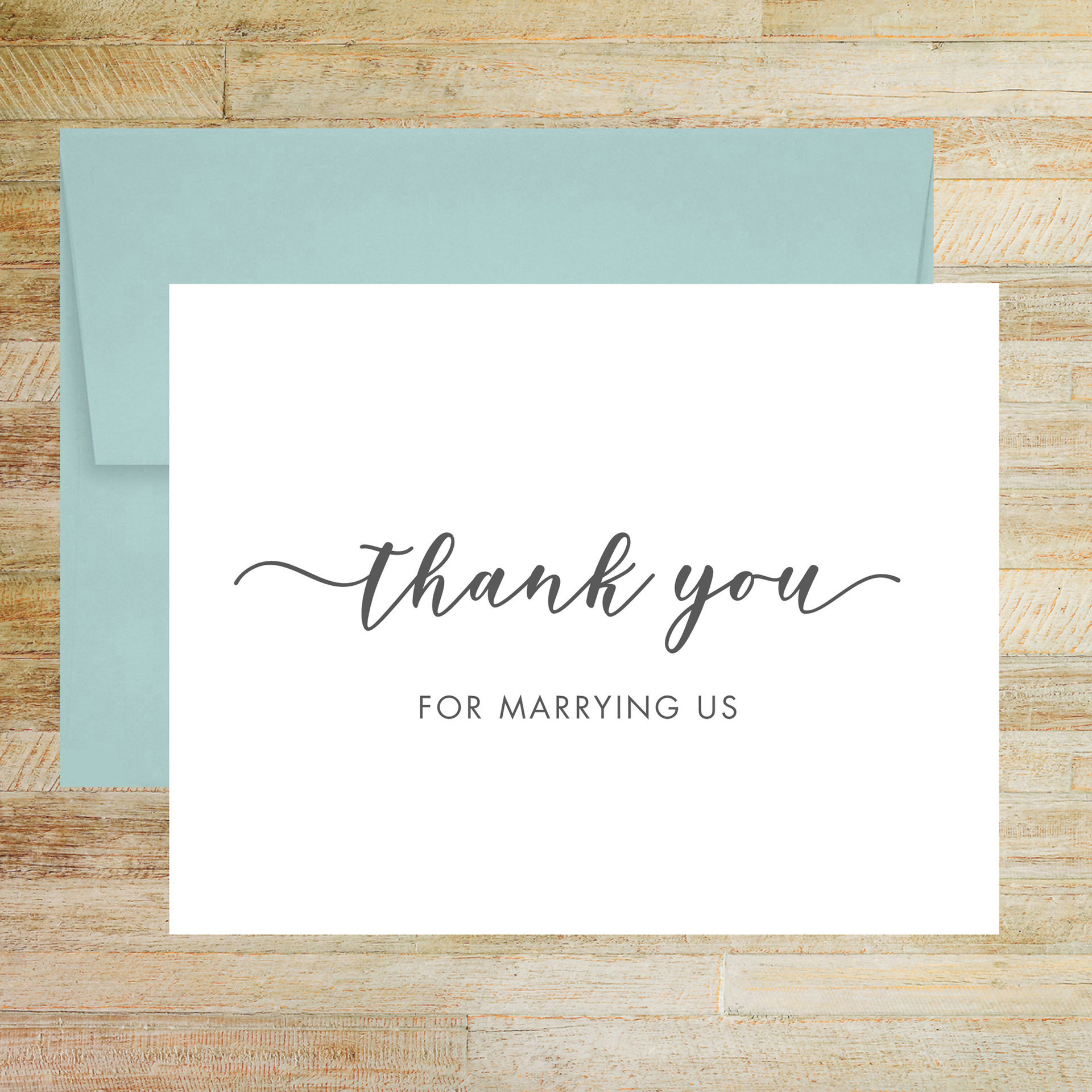 Thank You For Marrying Us, Wedding Officiant Thank You Card