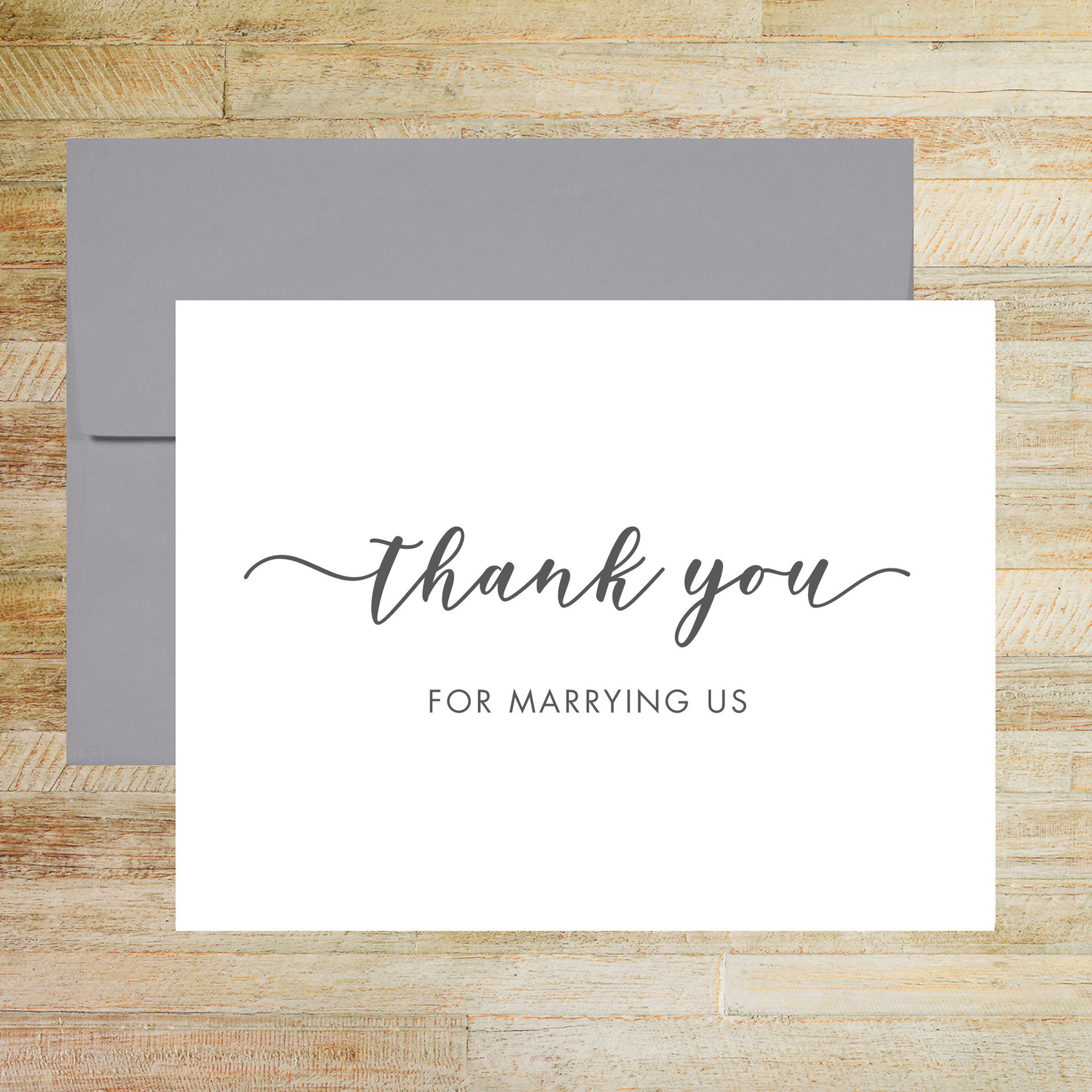 Thank You For Marrying Us, Wedding Officiant Thank You Card