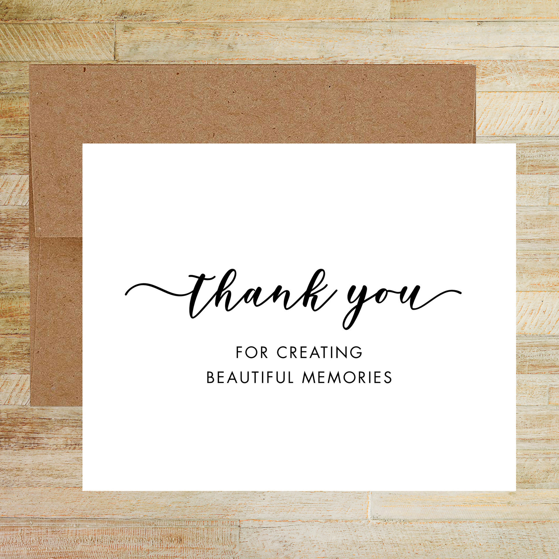 Beautiful Memories Thank You Card - Wedding Photographer