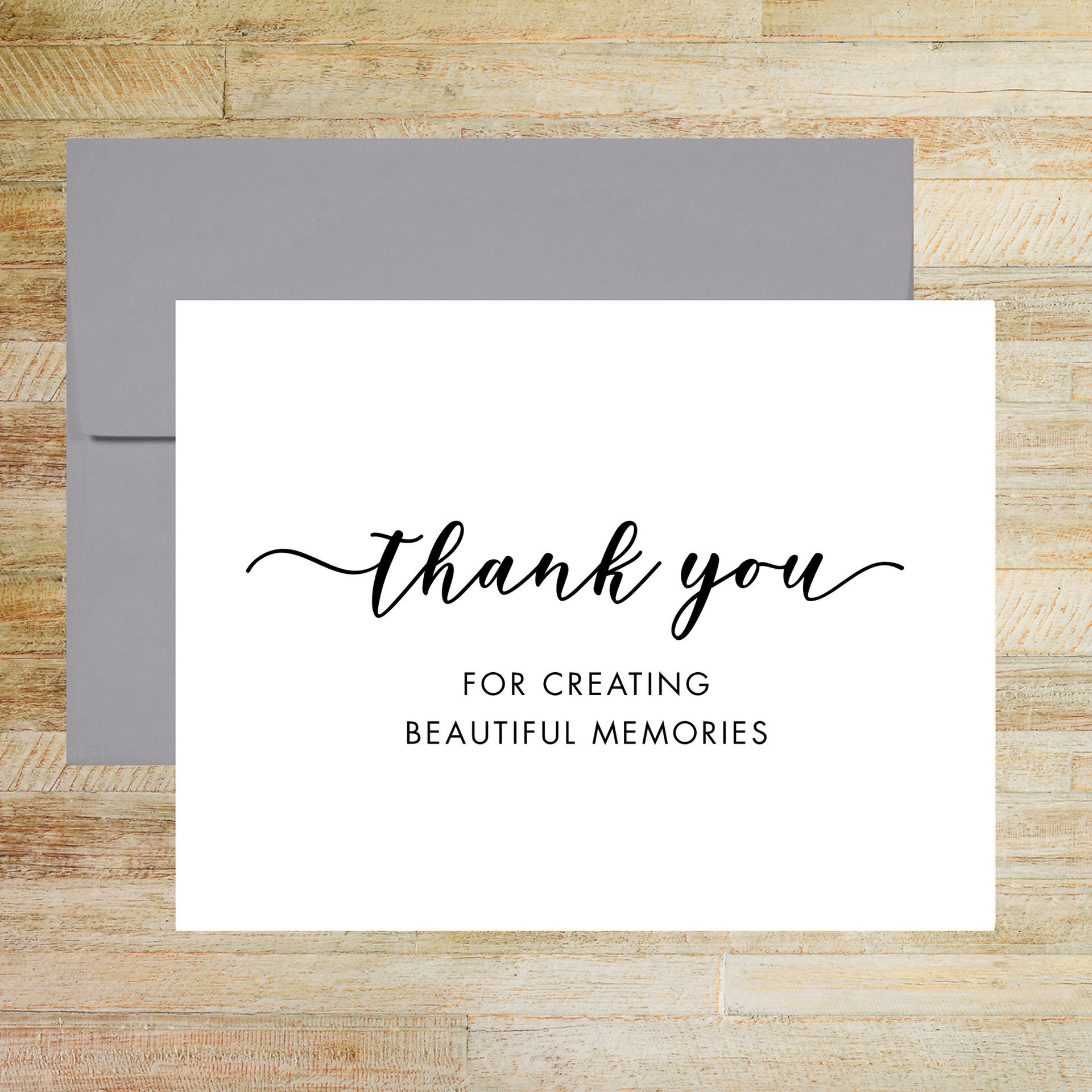 Beautiful Memories Thank You Card - Wedding Photographer