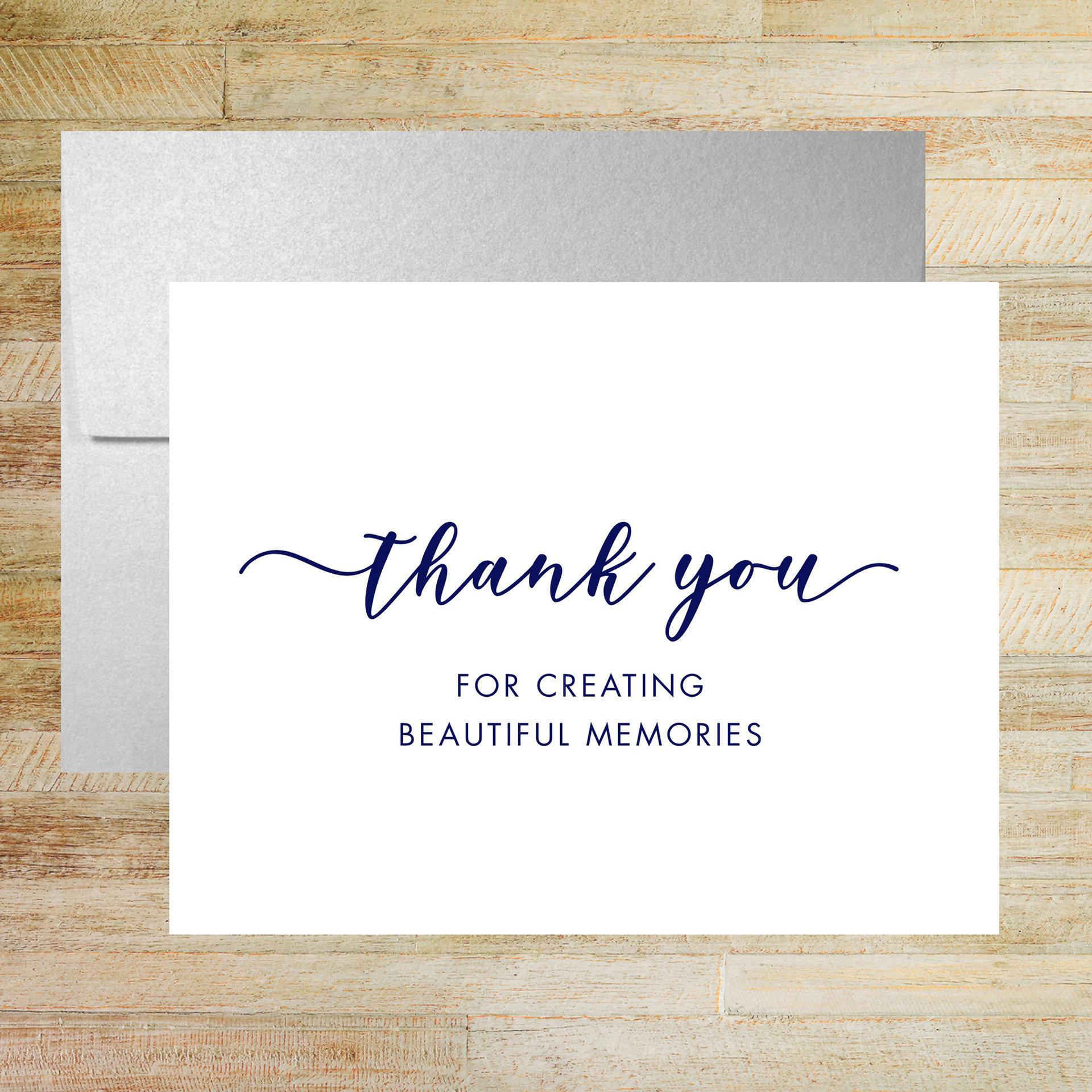 Beautiful Memories Thank You Card - Wedding Photographer