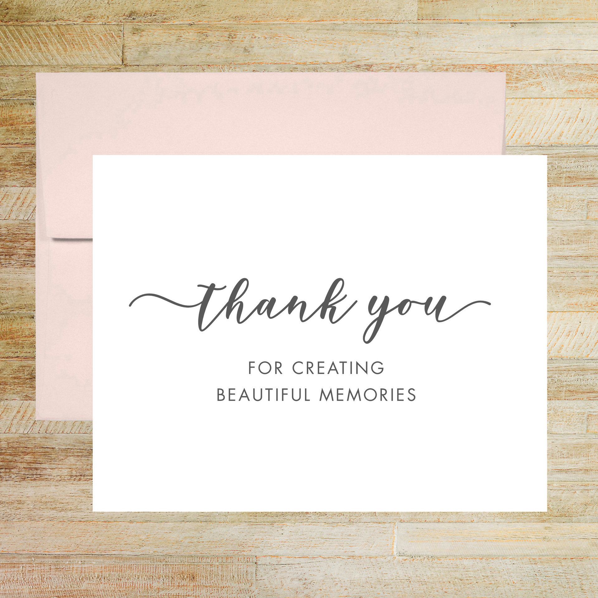 Beautiful Memories Thank You Card - Wedding Photographer