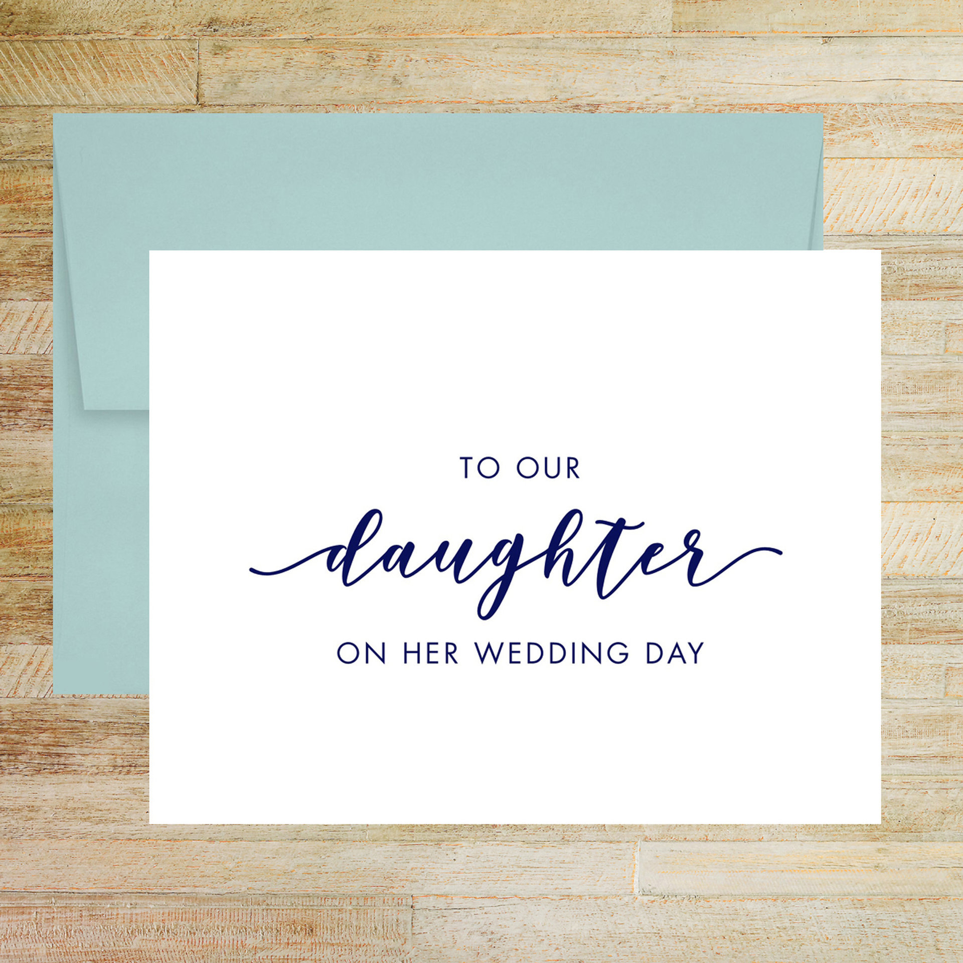 To Our Daughter on Her Wedding Day Card