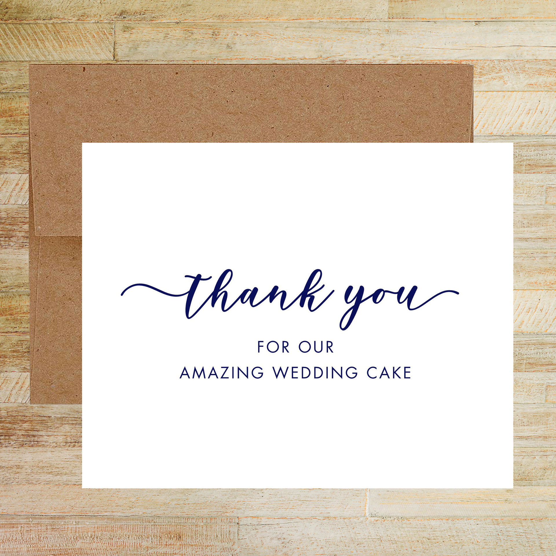 Thank You for Our Amazing Wedding Cake - Wedding Baker Appreciation Card