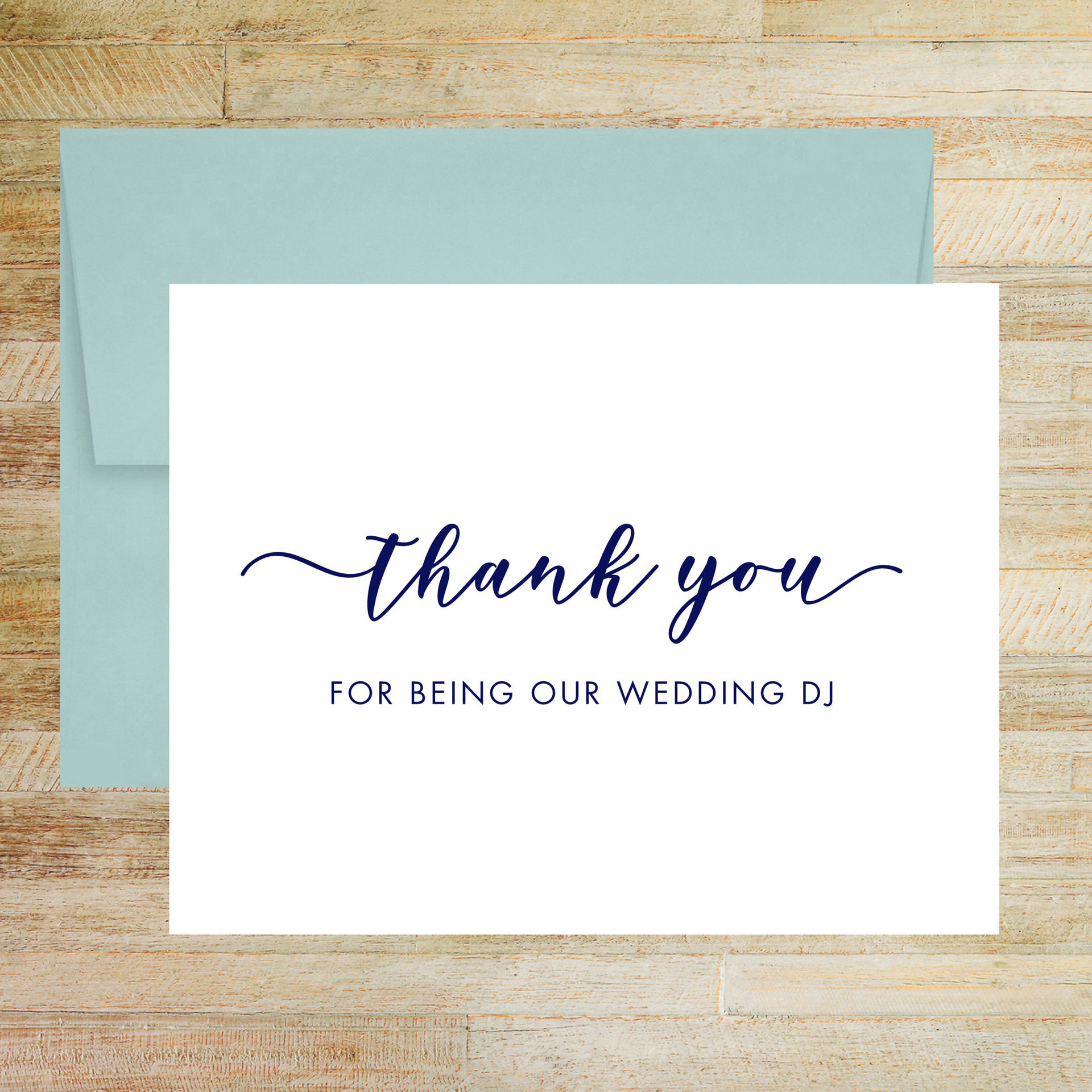 Thank You for Being Our Wedding DJ - DJ Appreciation Card