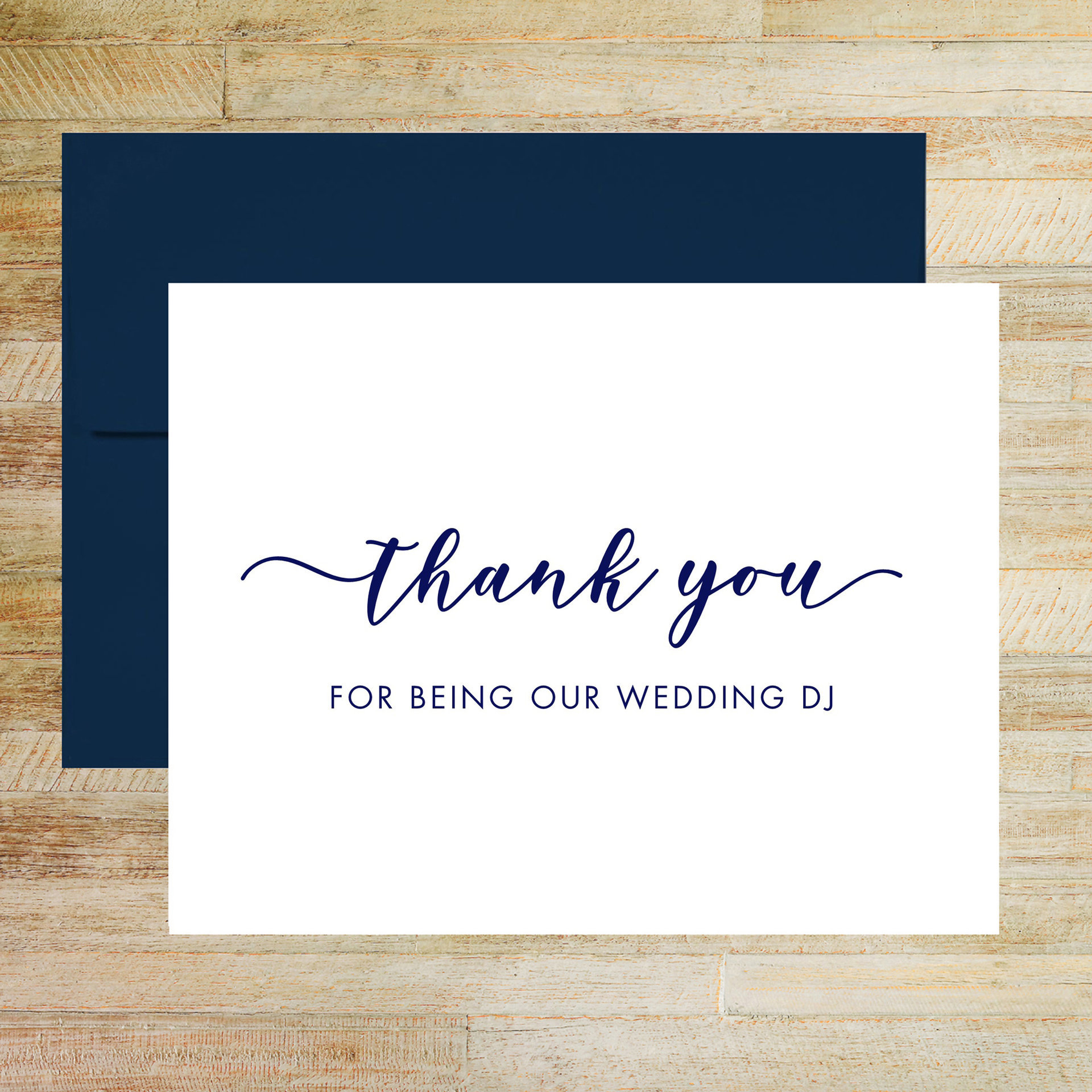 Thank You for Being Our Wedding DJ - DJ Appreciation Card