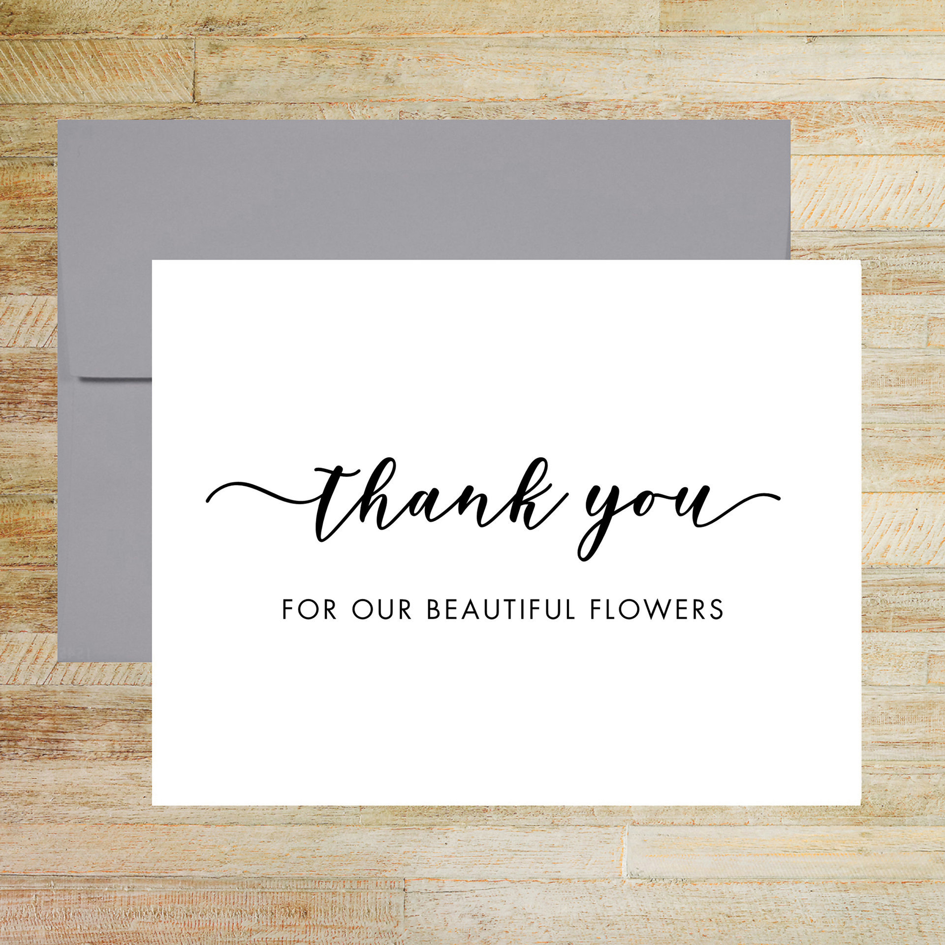 Thank You for Our Beautiful Flowers - Wedding Florist Thank You Card