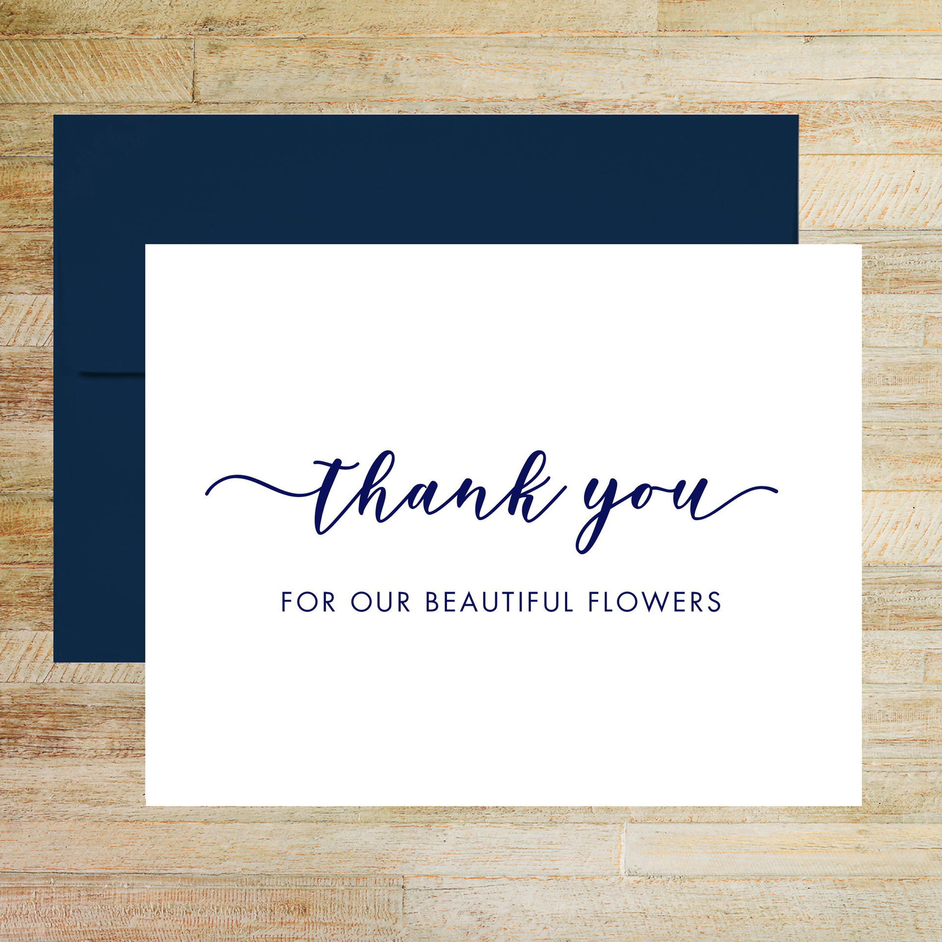Thank You for Our Beautiful Flowers - Wedding Florist Thank You Card