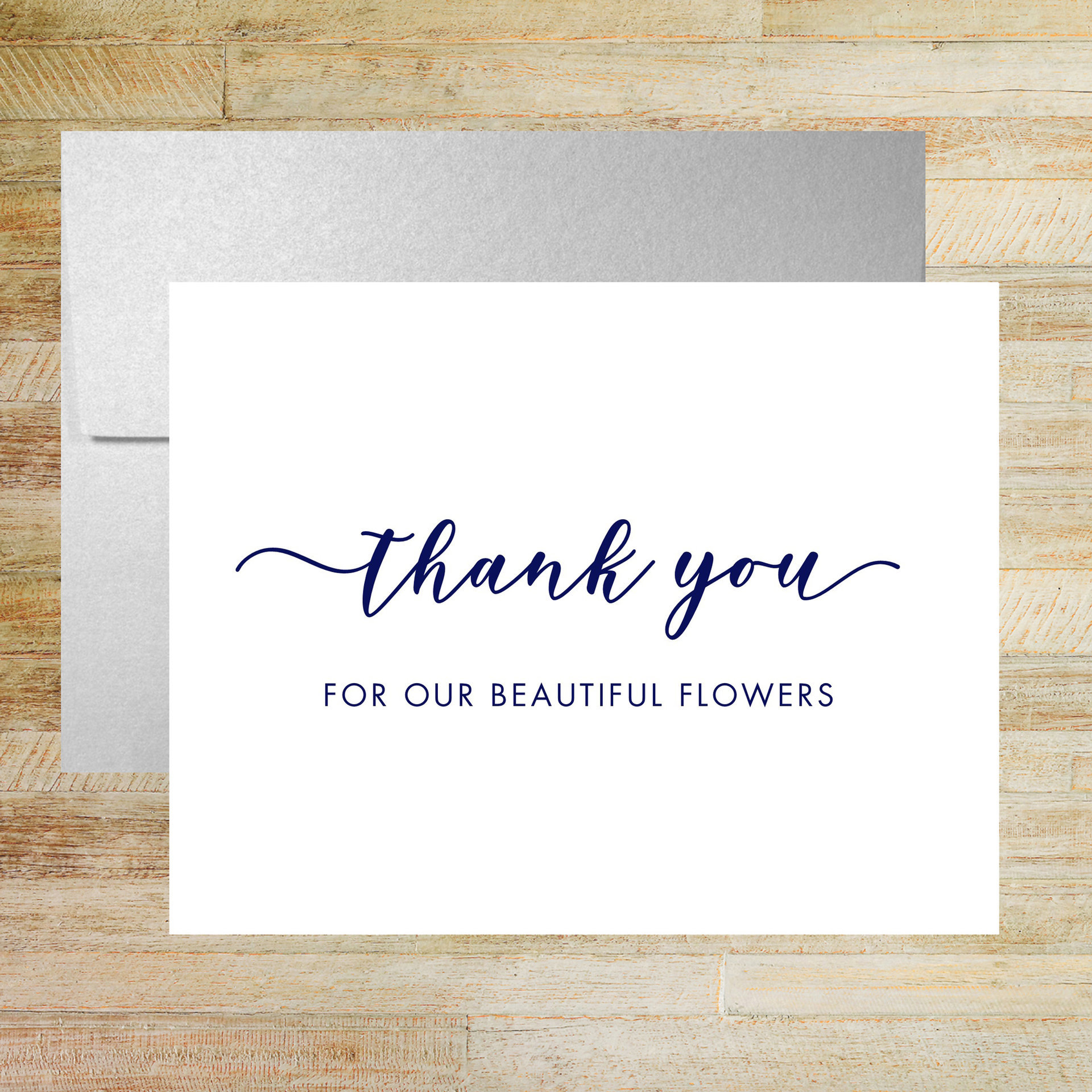 Thank You for Our Beautiful Flowers - Wedding Florist Thank You Card