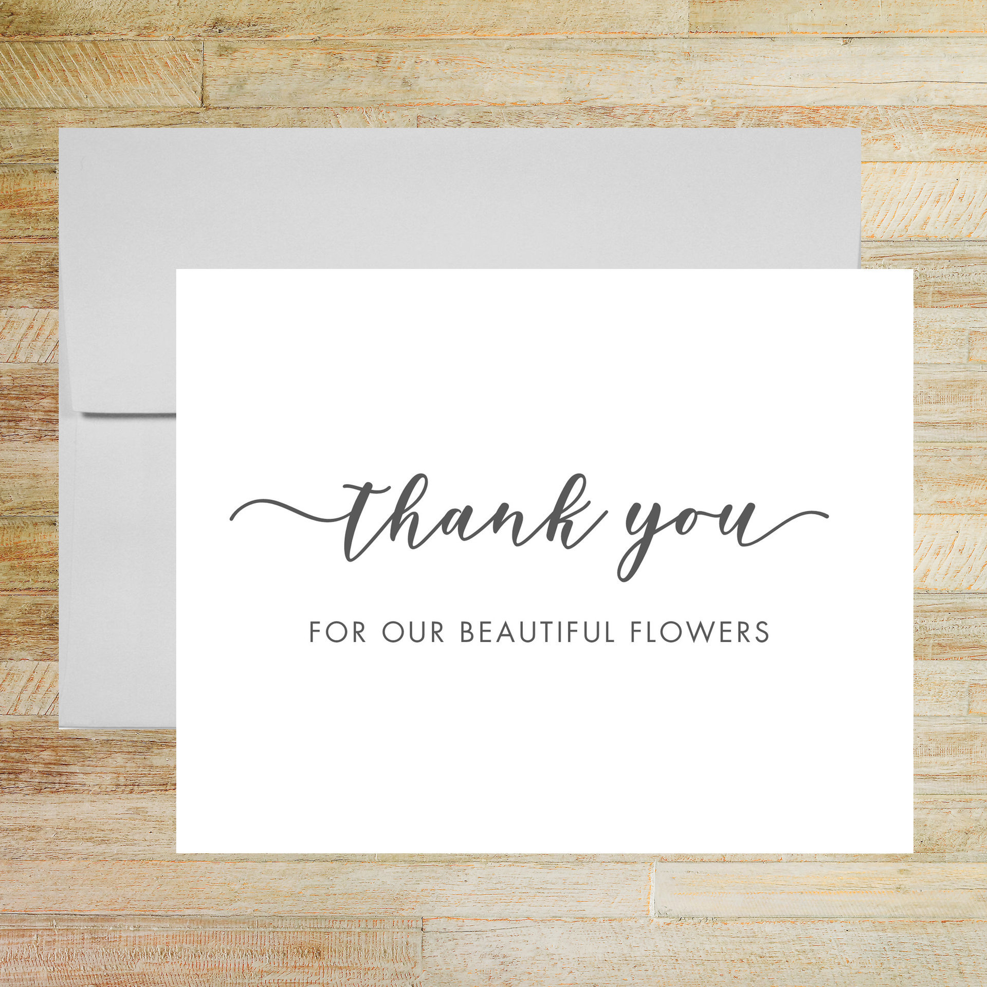 Thank You for Our Beautiful Flowers - Wedding Florist Thank You Card