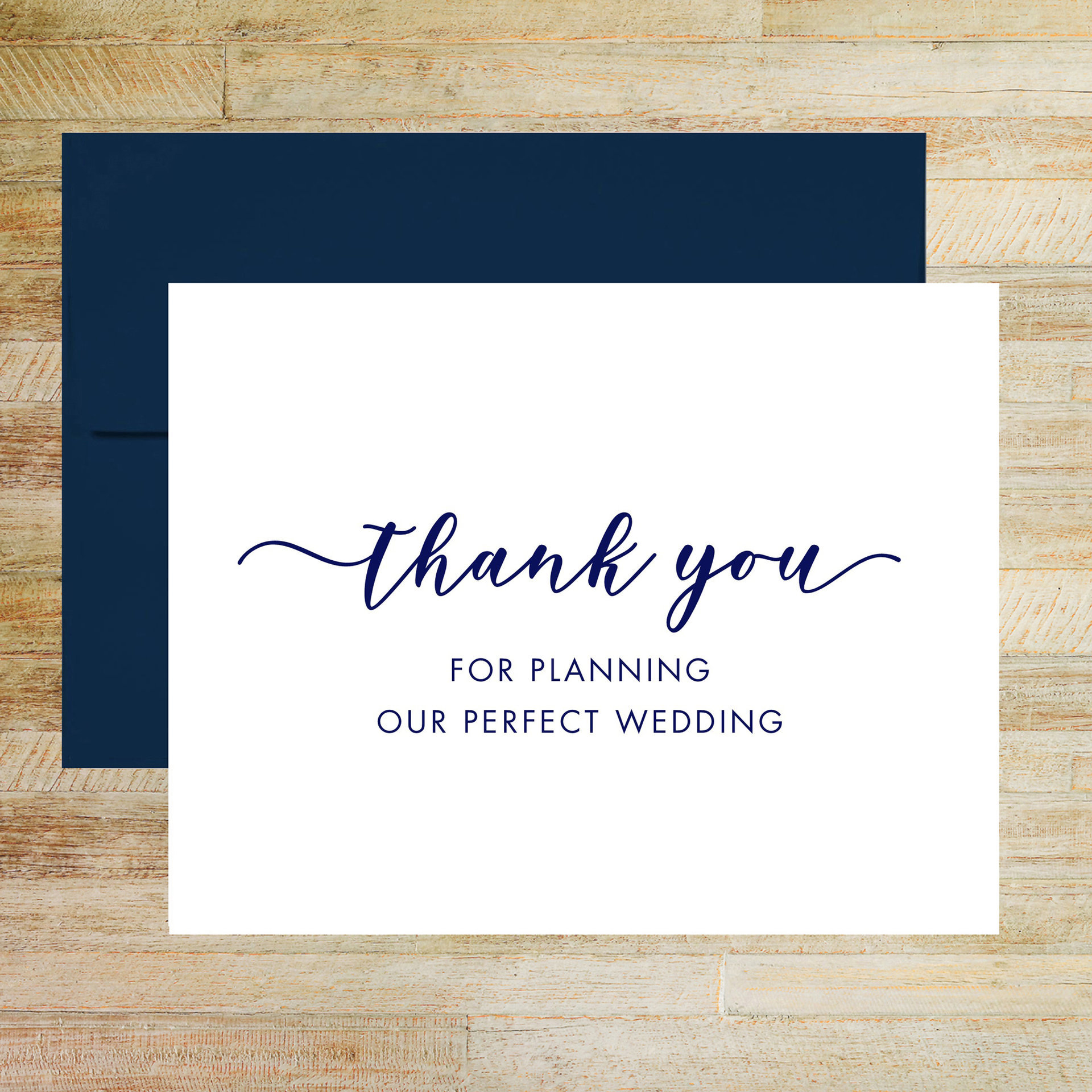 Thank You for Planning Our Perfect Wedding - Wedding Planner Card