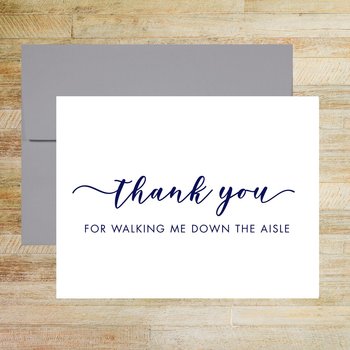 Thank You for Walking Me Down the Aisle Wedding Day Card