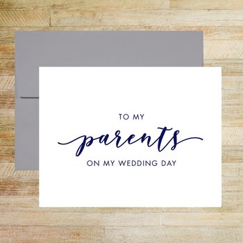 To My Parents On My Wedding Day Card