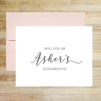 Will You Be My Godparents Card, Godparent Proposal Card Personalized with Child's Name