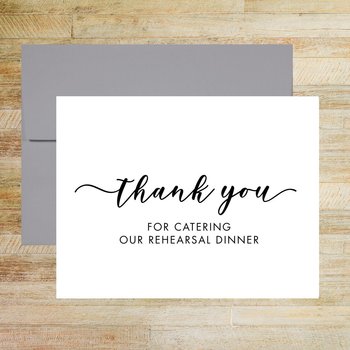 Rehearsal Dinner Wedding Vendor Thank You Card