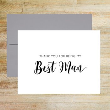 Thank You for Being My Best Man Wedding Day Card