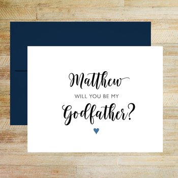 Will You Be My Godfather? - Personalized Godparent Proposal Card
