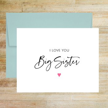 I Love You Big Sister Wedding Day Card
