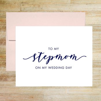 To My Stepmom On My Wedding Day Card
