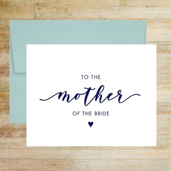 To the Mother of the Bride Wedding Day Card