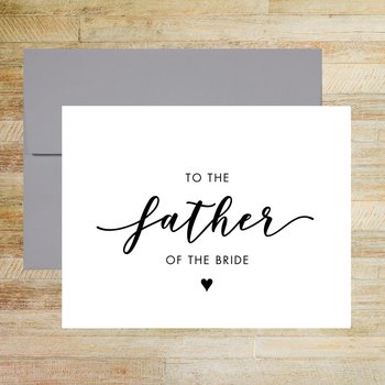 To the Father of the Bride Wedding Day Card