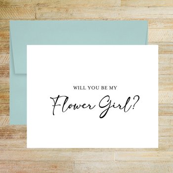 Will You Be My Flower Girl? Bridal Party Proposal Card