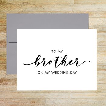 To My Brother Wedding Day Card